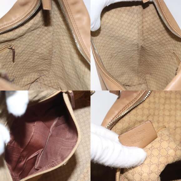 GUCCI Shoulder Bag Leather Brown Gold 001 001 - Picture 12 of 12
